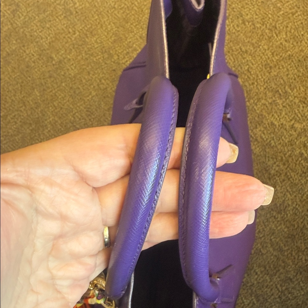 Prada Purple Tote with Rainbow Design - Picture 11 of 13